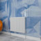 Central Heating Radiator,600x767mm White Oval Column Double Panel for Bathroom/Hall/Kitchen Energy-efficient and Modern Design.