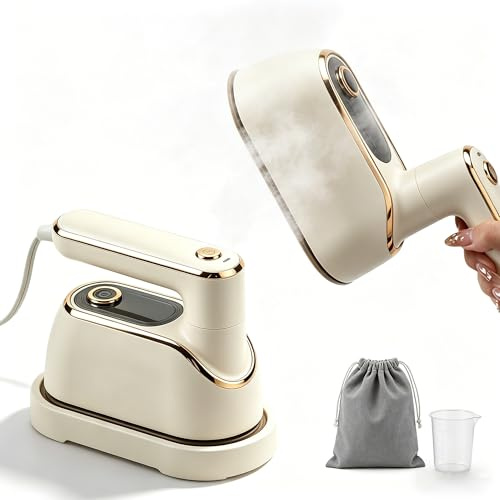 Travel Steamer for Clothes Portable Rotary Garment Iron 1200W Small Travel Steam Iron for Home, Dorm, College, 150ml Water Tank, Foldable Wrinkle Remover 120V, 1 Piece