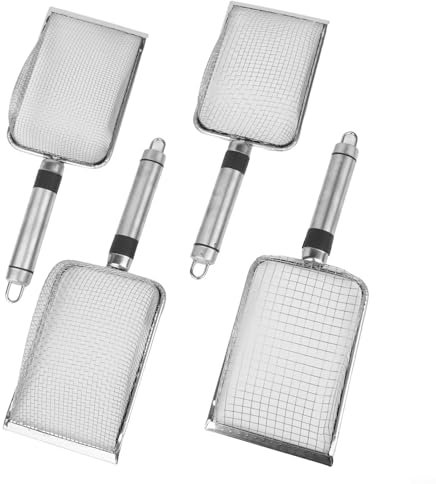 Set di setacci da giardino in acciaio inox con maglie di varie dimensioni per una setacciatura ottimale del terreno (2,0 + 2,8 + 3,8 + 5 mm)