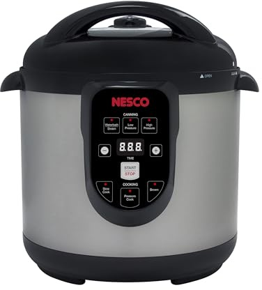 Nesco NPC-9 Smart Electric Pressure Cooker and Canner, Stainless Steel, 9.5 Qt
