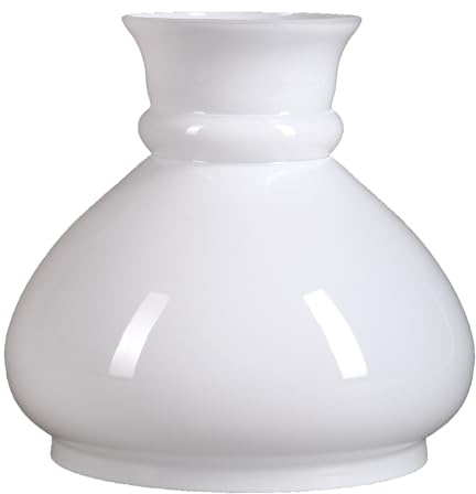 Petroleumglas Lampenglas Ersatzglas Leuchtenlas Opalglas Lampenschirm Glas Ø 145mm - Höhe 165mm Weiß