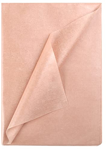 Naler Carta Velina Champagne 60 Fogli di Carte Velina per Decoupage, Carta Velina per Imballaggio, Confezini di Regalo, Lavori Artigianali Fai-Da-Te, 35X50CM