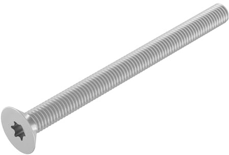 SECCARO Viti a testa svasata M2,5 x 25 mm, acciaio inox V2A VA A2, ISO 14581, filettatura intera (TX), confezione da 20 pezzi