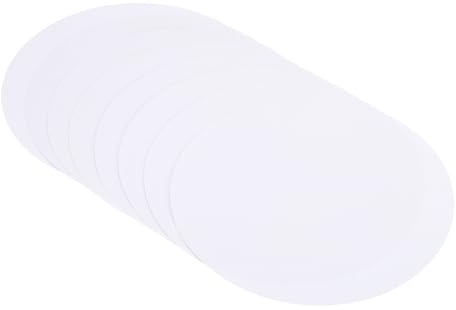 PATIKIL 40pz Carta Cartoncino Rotonda 5,9 Fette di Cerchi Vuoti Bianco | 200gsm, Spessi, per Progetti Artigianato Fai-Da-Te Disegno Pittura Scrittura
