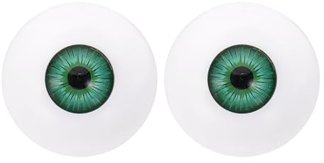 PATIKIL 30mm Ojos 1 Par de Ojos de Acrílico Realistas Medio Ojos de Plásticos Máscaras Adornos de Halloween Arte Manual Verde