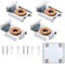 WeddHuis 4 pcs. support de miroir pour le montage mural de miroirs lourds avec chevilles et vis
