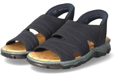 Rieker Sandales de trekking pour femme 68895, bleu, 40 EU