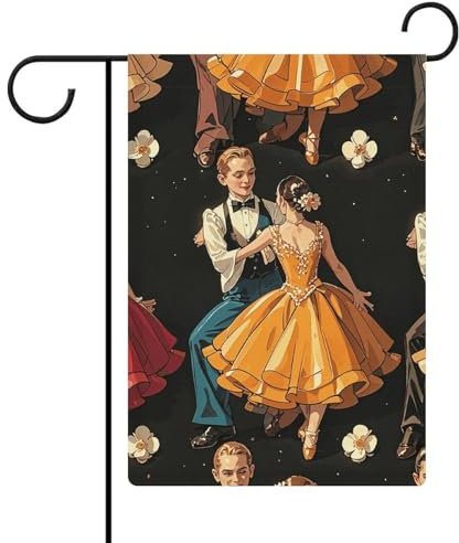 Drapeau de jardin extérieur double face - Bannière de décoration de salle de bal - Petit motif - Drapeaux de cour - Décoration de jardin - Drapeaux de bienvenue - Bannières en polyester 200D robuste