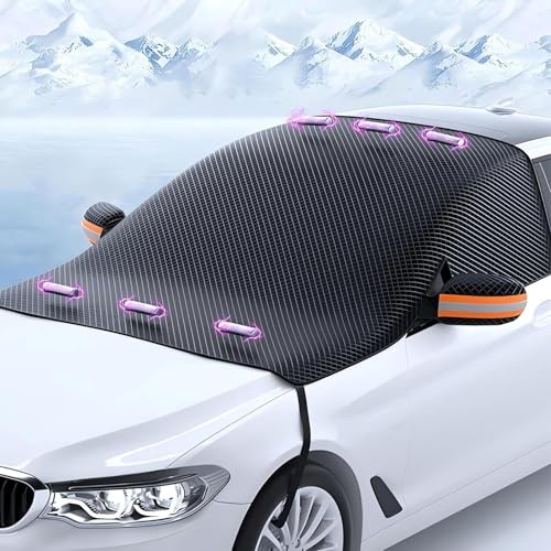 Yssayzp Copri Parabrezza per Auto Inverno per Citroen C3 2016 2017 2018 2019 2020 2021 2022 2023 2024, Prevenzione della Neve, Magnetico, Telo Parabrezza Auto Antigelo, Accessori Auto