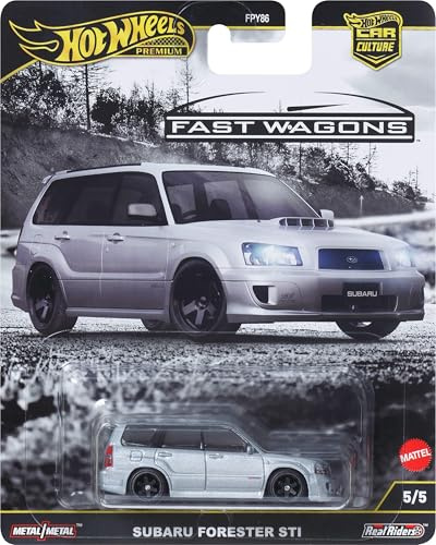 Hot Wheels Auto de Juguete Coleccionable, Escala 1:64, Subaru Forester STI, Ronin Run 2, vehículo con neumáticos Reales