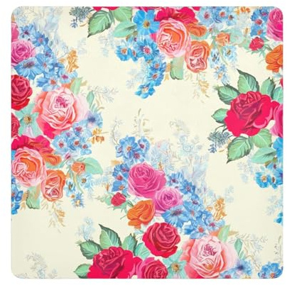 ODAWA Levande rosor självhäftande dukar 45 x 45 cm makeup wrap tygväska reptålig utrustning wrap förvaringspåse