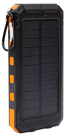 Cargador Solar - Cargador de Teléfono Móvil - 20000mAh Carga Rápida Inalámbrica con Linterna para Camping Senderismo Exteriores