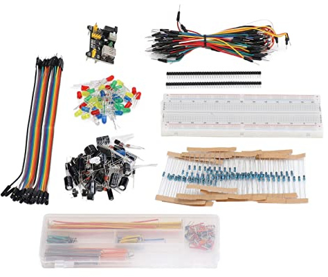 RASTKY Electronics Component Kit R3 - Starter Fun Assortment With 830 Tie Points Breadboard, Projects And Learning