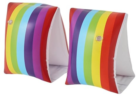 YIXANNX Bouées de Natation Arc-en-Ciel en PVC Souple, idéales pour Les débutants. Accessoire de Natation ludique pour Les Sports Nautiques. Bouées gonflables pour Piscine.