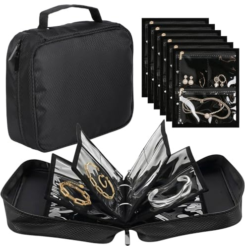 Travel Jewelry Storage Box, Jewelry Storage Clip, Detachable Page Organizer