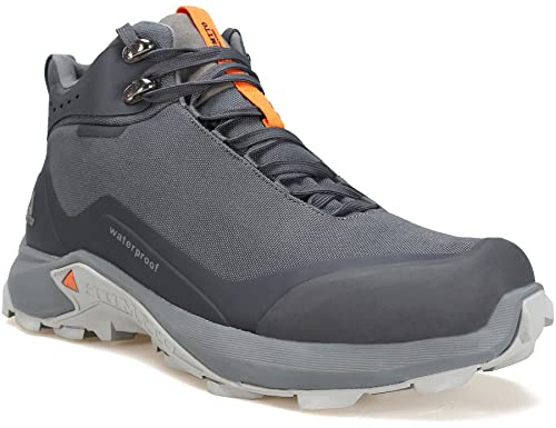 HUMTTO Stivali da Trekking da Uomo, Impermeabili, Leggeri, Traspiranti, per attività all'Aria Aperta, Trekking, Trekking, 41 EU, Colore Grigio, Grigio., 41 EU