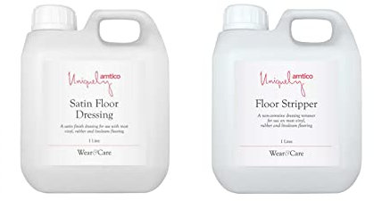 Amtico Satin Finish Floorcare Refresh Kit, 1 x Satin Dressing 1lt, 1 x Stripper 1lt
