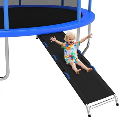 Blanketown Trampoline Ladder, with Handrails, Universal Children's Trampoline Slide, Trampoline Slide Attachment,Safety Trampoline Accessories