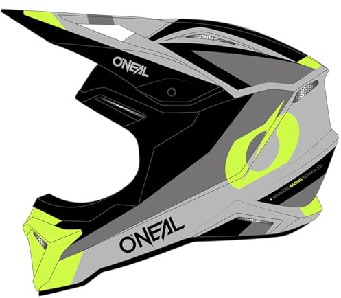 O'NEAL | Motocross-Helm | Kinder | MX Enduro | ABS-Schale, Komfort-Innenfutter, Lüftungsöffnungen für optimale Belüftung & Kühlung | 1SRS Youth Helmet STREAM V.24 | Schwarz Neon Gelb | Größe M