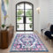 XSIVOD 60x90cm Vintage Area Rugs for Entryway, Small Non-slip Boho Distressed Throw Bedside Rug Bathroom Door Mat, Luxury Soft Low Pile Washable Carpet for Livingroom Laundry Bedroom, Grape Purple