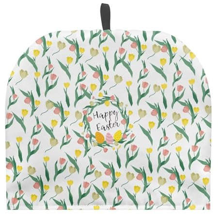 Psesaysky Egg Tulip Easter Tea Cozy for Teapot Decorative Insulated Teapot Cozy Durable Lightweight Dome Shaped Large Tea Cosy Dust Cover Easy to Clean