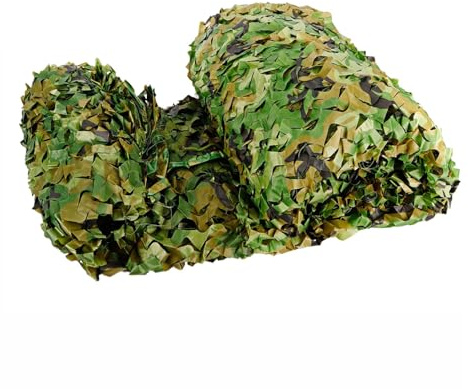 Camo Netting, Camouflage Net Ground Blind for Hunting, Camping, Sunshade, Shooting, Garden Fence Decorations;Provides a great camouflage experience and blends well with green spaces such as forests(Si