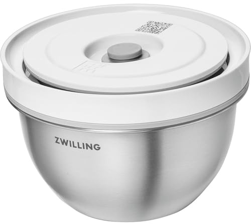 ZWILLING Z1030-857 Fresh & Save Vacuum Storage Bowl, S, 4.7 inches (12 cm), Stainless Steel, Small, Airtight Lid, Vacuum Storage Container