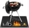 Khongoo Feuerfeste Unterlage Grill, Grillmatte für Gasgrill Bodenschutz zum Deckenschutz für Terrassen, Grillteppich Leicht zu Reinigende Grillunterlage Bodenschutzmatte für Weber Gasgrill, 60x105cm