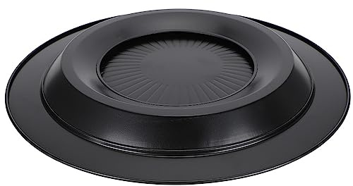 Keenso Rökfri Rund Non-stick Grillbricka Lämplig för Elspis Gasspis Hushållsgrillpanna Högtemperaturbeständigt Järnmaterial
