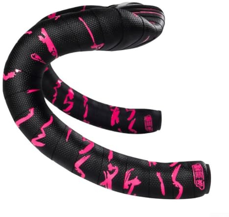 Slitstarkt styretband för cyklar, håller din åktur bekväm och snygg (rosa-svart)