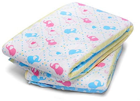 LittleForBig Erwachsenen Gedruckten Windeln 2 Stück - Kleine Elefanten (Medium 70-95 cm)