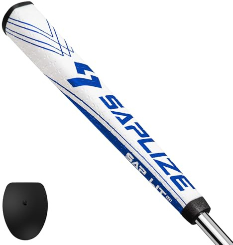 SAPLIZE Putter Grip, tamaño mediano, forma de pistola, patrón antideslizante ligero, Sap Lit V2, azul