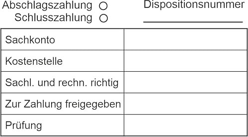 Kontierungsstempel/Rechnungsprüfung - mit Professional 5211 – Custom- (85x55 mm) in verschiedenen Ausführungen, Büro, Buchungsstempel, Firmenstempel
