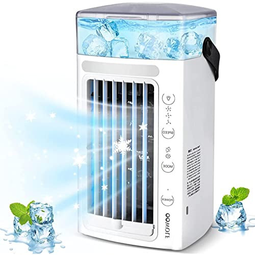 Condizionatore Portatile Caldo E Freddo, Con Luci A Led A 7 Colori Climatizzatore Portatile Silenzioso, Basso Consumo Energetico Air Breeze Condizionatore - Ufficio A Casa Lavoro All'Aperto