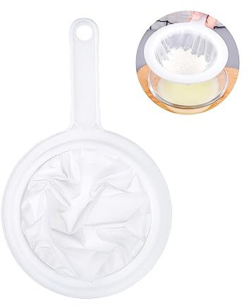 Filtro dell'Alimento in Nylon Fine - Colino Con Maniglia 100 Maglia per Cucina - Plastica per Caffè, Latte, Succo