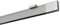 Garesa Gardinenstange Flat 40 x 15mm, 1-läufig, Profil vernickelt/Zubehör verchromt I Vorhangstange inkl. Gleiter I Endkopf ohne Rillen I Deckenmontage I 120cm