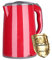 ZITTRO Electric Kettles,Rapid Boil Electric Kettle,1.8L Stainless Steel Electric Kettle,With Boil Dry Protection,Automatic Shut Off,Quiet Boil,1500W/Red elegant