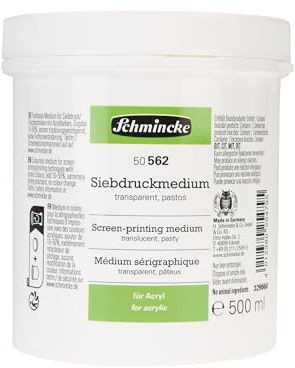 Schmincke - Mezzo di stampa serigrafato, crogiolo 500 ml, 50562050, supporto per colori acrilici, serigrafia