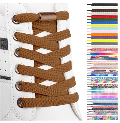 SULPO cordones elásticos - Cordones planos sin atar - Cordones coloridos de cierre rápido - cordones zapatillas deporte - cordones elasticos niños - atacadores elasticos