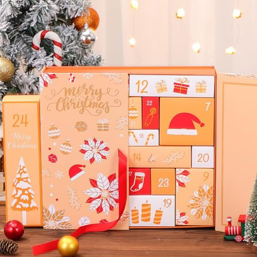 Advent-calendar For Filling - 24 Colorful Boxes For Setting Up And Filling | DIYs Christmas Advent Empty Boxes | Fillable Christmas Countdown Calendar Boxes Giftss For Adults/Kids/Family