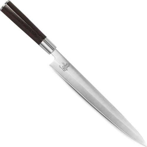 RyoriNinja Dexter Sashimi Knife 10.5 inch Japanese Steel Sushi Knife, Professional stainless Steel Yanagiba Kitchen Chef Knife for cooking with Gift Box for Men and Women (10.5sashimi)