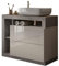 möbelando Waschtisch-Set >Hamburg< Waschtisch-Unterschrank ? Stilvolles Design mit Keramik-Waschbecken, FSC®-zertifizierter Holzwerkstoff, Maße: B/H/T ca. 92/92/49 cm, bodenstehend