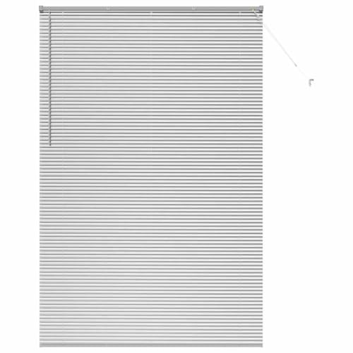 vidaXL Stores vénitiens Argenté 220 x 140 cm Aluminium, Stores Modernes, en Aluminium réglables, vénitiens rectangulaires, Super déco fenêtres pour Maison et Bureau