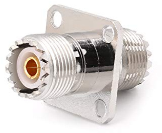 UHF SO239 hona till hona med panelmontering RF-kontakt koaxialomvandlare anpassning