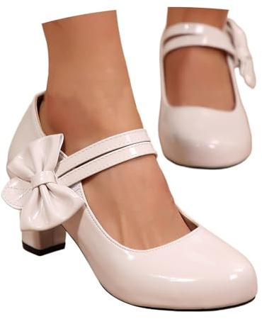 Chaussures Traditionnelles à Talons épais, Chaussures de Danse, Chaussures de mariée, Ballerines à Talons carrés, Chaussures élégantes à Boucle.