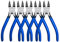 Wire Cutters 5 Pack, 6.5 inch,KAIHAOWIN Flush Cutters Diagonal Cutters Side Cutters Precision Ultra Sharp Spring Loaded Wire Snips Clippers Dikes Cutting Pliers Small for Crafting Jewelry Making,Blue