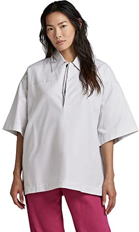 G-Star Para Mujer Camisa Oversized Loose , Multicolor (oyster mushroom/white oxford D22922-7665-D877), XL