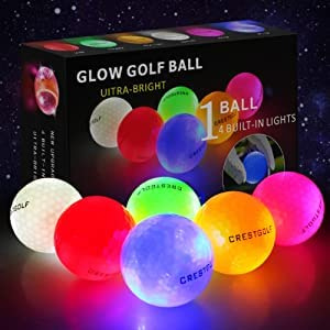Legux 6 Pack Pallina da Golf LED Palla Luminosa Golf Formazione Palline Golf
