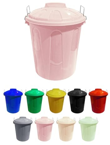 Jardin202 - Mülleimer aus Kunststoff mit Deckel | Aufbewahrungs- und Recyclingeimer | 21 Liter (Rosa)
