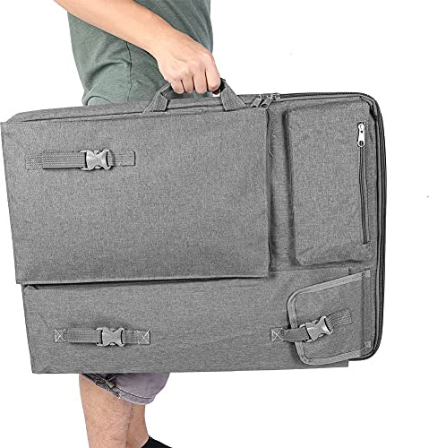 Fyearfly Art Portfolio Case, Custodia Art Portfolio Case, Custodia Per Il Trasporto, Multi-Funzione Grande 4k Impermeabile Tavolo Da Disegno Borsa Di Trasporto Borsa Di Forniture D'Arte (Grigio)